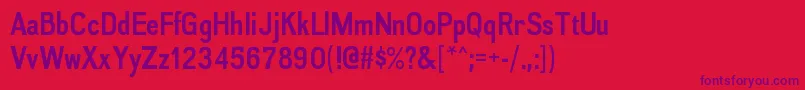 AkazanBold Font – Purple Fonts on Red Background