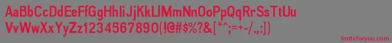 AkazanBold Font – Red Fonts on Gray Background