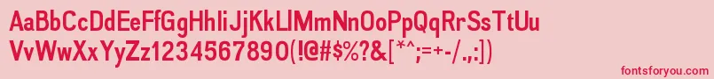 フォントAkazanBold – ピンクの背景に赤い文字