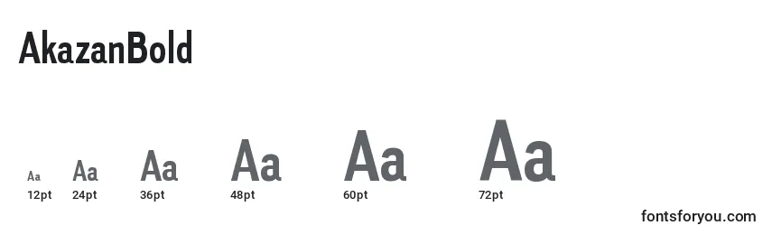 AkazanBold Font Sizes