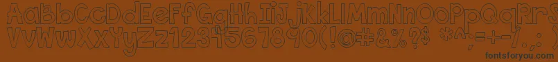 Шрифт ThisFontIsEmpty – чёрные шрифты на коричневом фоне