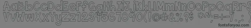 フォントThisFontIsEmpty – 黒い文字の灰色の背景