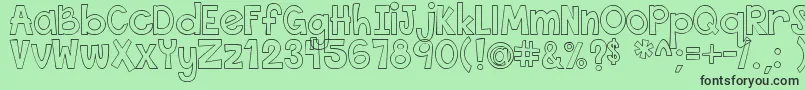 ThisFontIsEmpty Font – Black Fonts on Green Background