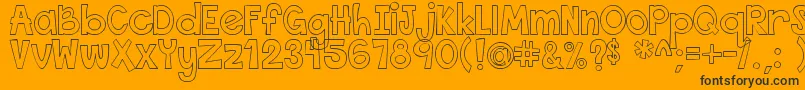 ThisFontIsEmpty Font – Black Fonts on Orange Background