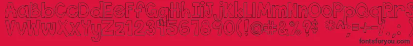 ThisFontIsEmpty Font – Black Fonts on Red Background