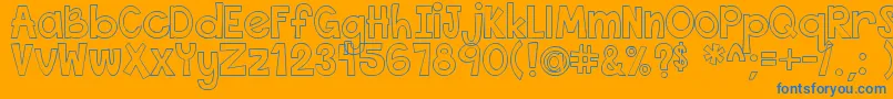 ThisFontIsEmpty Font – Blue Fonts on Orange Background