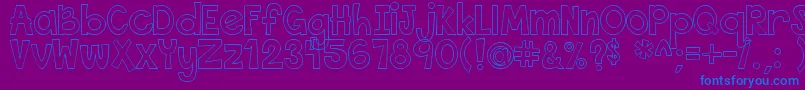 ThisFontIsEmpty Font – Blue Fonts on Purple Background