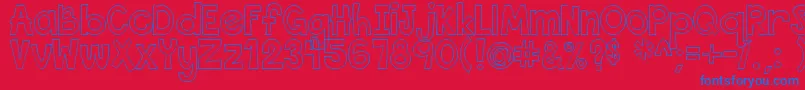 ThisFontIsEmpty Font – Blue Fonts on Red Background