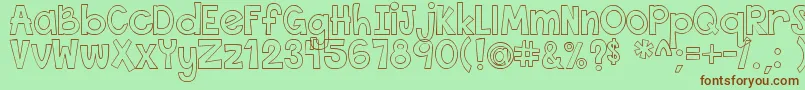 ThisFontIsEmpty Font – Brown Fonts on Green Background