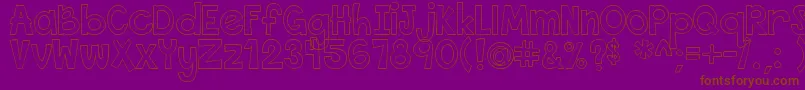 ThisFontIsEmpty Font – Brown Fonts on Purple Background