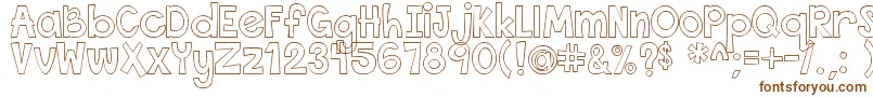 ThisFontIsEmpty-Schriftart – Braune Schriften auf weißem Hintergrund