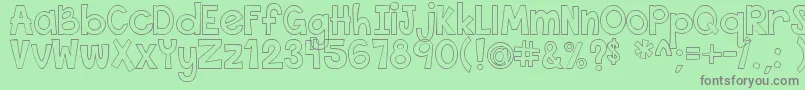 ThisFontIsEmpty Font – Gray Fonts on Green Background