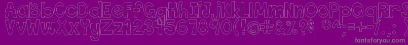 ThisFontIsEmpty Font – Gray Fonts on Purple Background