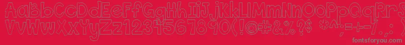 ThisFontIsEmpty Font – Gray Fonts on Red Background