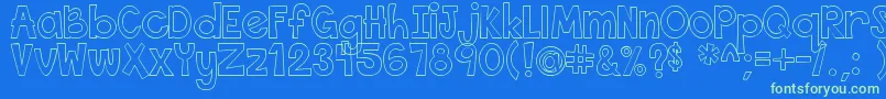 ThisFontIsEmpty Font – Green Fonts on Blue Background