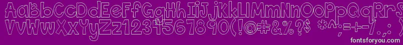 ThisFontIsEmpty Font – Green Fonts on Purple Background