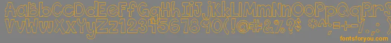 ThisFontIsEmpty Font – Orange Fonts on Gray Background