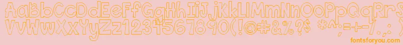 ThisFontIsEmpty Font – Orange Fonts on Pink Background