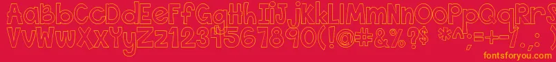 ThisFontIsEmpty Font – Orange Fonts on Red Background