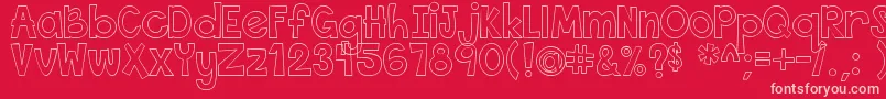 ThisFontIsEmpty Font – Pink Fonts on Red Background