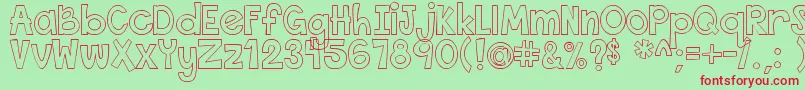 ThisFontIsEmpty Font – Red Fonts on Green Background