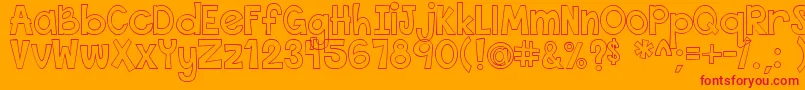 ThisFontIsEmpty Font – Red Fonts on Orange Background