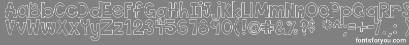 フォントThisFontIsEmpty – 灰色の背景に白い文字