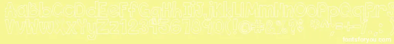 ThisFontIsEmpty Font – White Fonts on Yellow Background