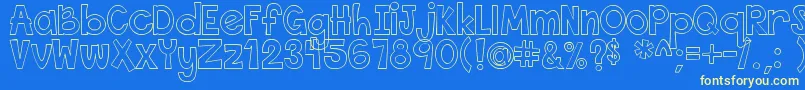 ThisFontIsEmpty Font – Yellow Fonts on Blue Background