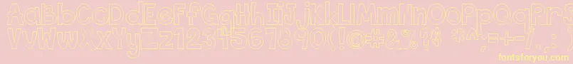 ThisFontIsEmpty Font – Yellow Fonts on Pink Background