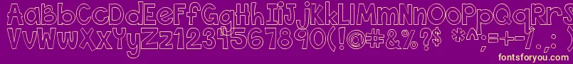 ThisFontIsEmpty Font – Yellow Fonts on Purple Background