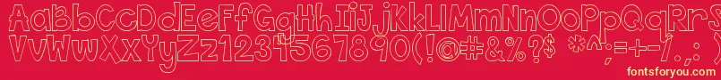 ThisFontIsEmpty Font – Yellow Fonts on Red Background