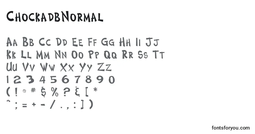 A fonte ChockadbNormal – alfabeto, números, caracteres especiais