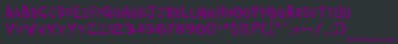 Шрифт ChockadbNormal – фиолетовые шрифты на чёрном фоне