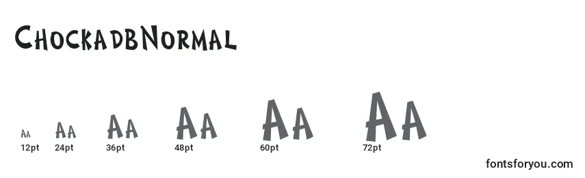 ChockadbNormal Font Sizes