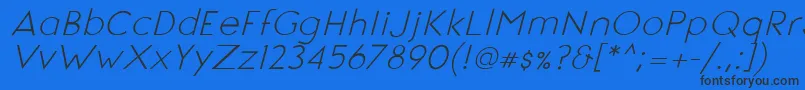 SignoriaItalic Font – Black Fonts on Blue Background