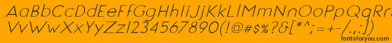 SignoriaItalic Font – Black Fonts on Orange Background
