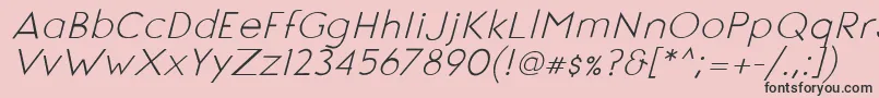 SignoriaItalic Font – Black Fonts on Pink Background