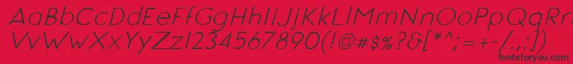 SignoriaItalic Font – Black Fonts on Red Background