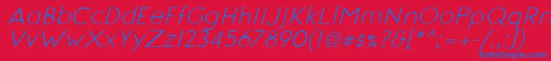 SignoriaItalic Font – Blue Fonts on Red Background