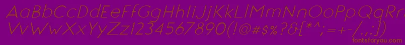 SignoriaItalic Font – Brown Fonts on Purple Background
