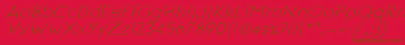 SignoriaItalic Font – Brown Fonts on Red Background