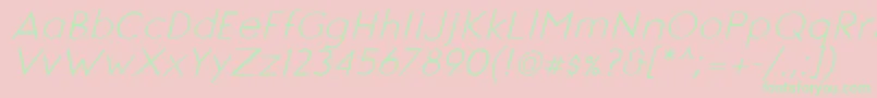 SignoriaItalic-Schriftart – Grüne Schriften auf rosa Hintergrund