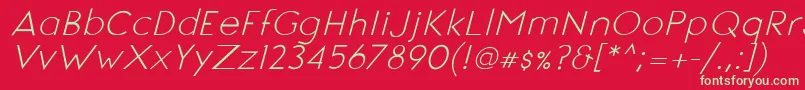 SignoriaItalic Font – Green Fonts on Red Background