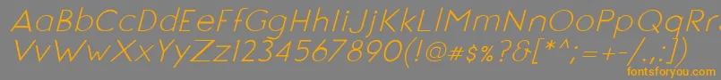 SignoriaItalic Font – Orange Fonts on Gray Background