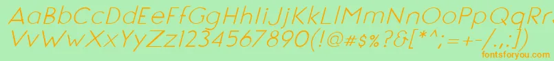 SignoriaItalic Font – Orange Fonts on Green Background