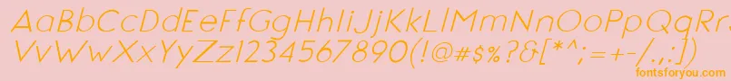 SignoriaItalic Font – Orange Fonts on Pink Background