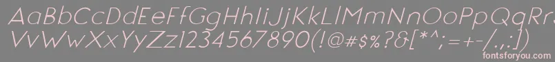 SignoriaItalic Font – Pink Fonts on Gray Background