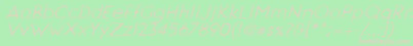 SignoriaItalic Font – Pink Fonts on Green Background