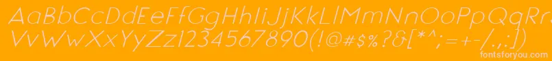 SignoriaItalic Font – Pink Fonts on Orange Background